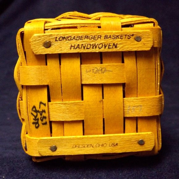 Longaberger 1997 C.C. J.W. Collection Miniature Waste Basket Combo New in Box - Picture 5 of 11